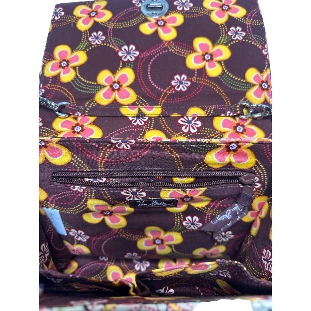 Vera Bradley Sun Valley Quilted Cotton Turn Lock Crossbody Bag Floral Print - Picture 8 of 10